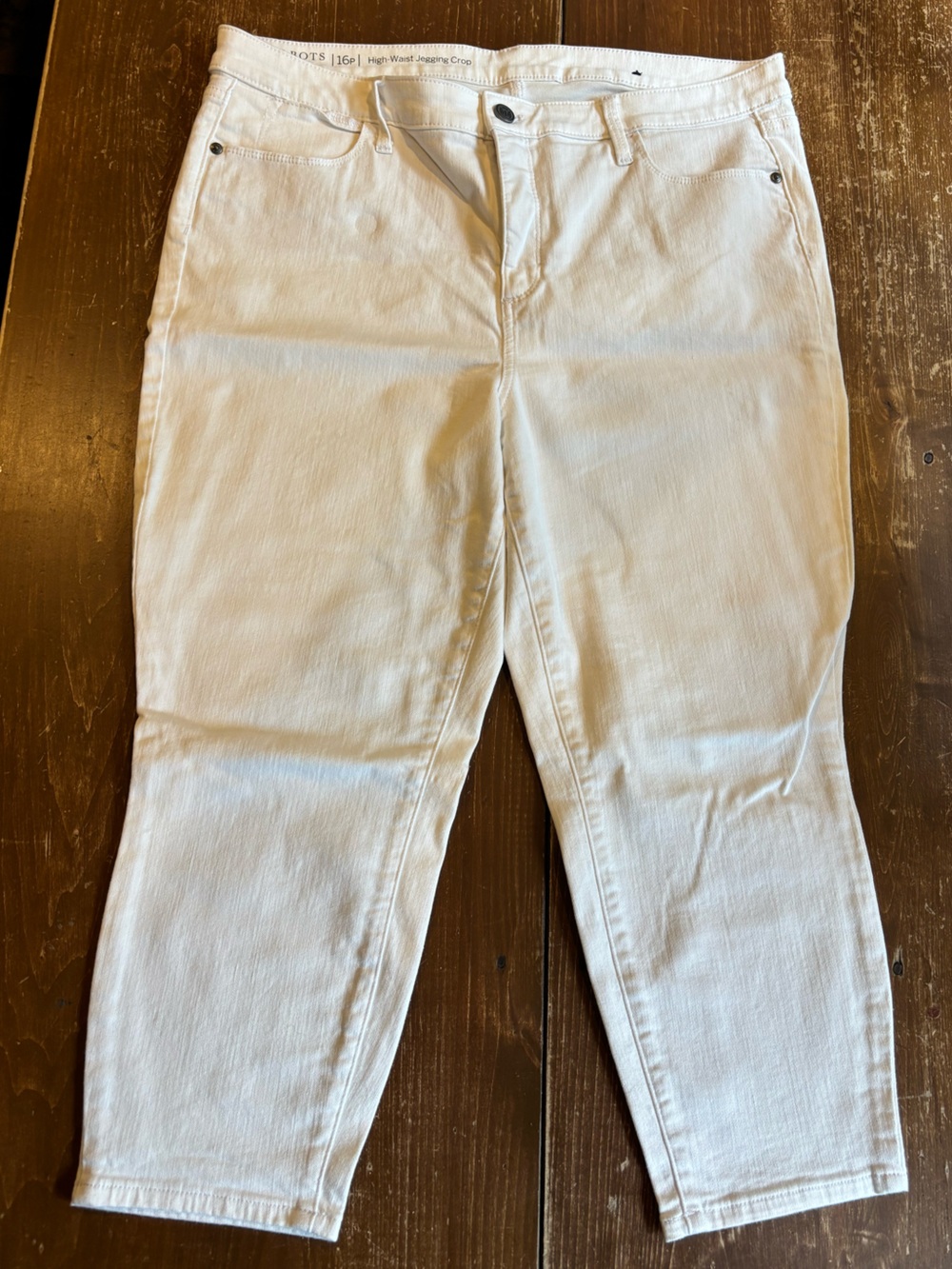 Talbots White High-Waist Jegging Crop Women’s 16P